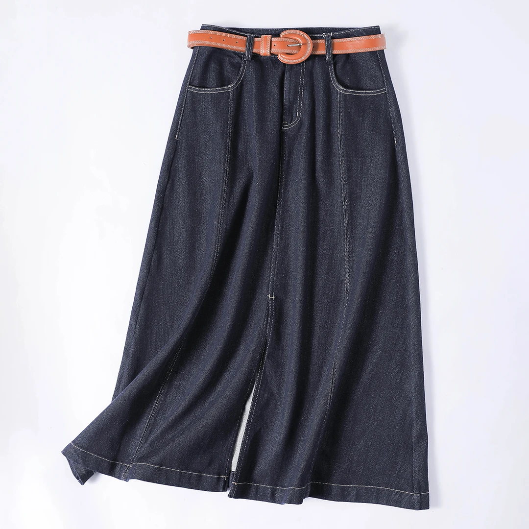 53965 品质柜货！精裁！柜上同款~不易掉色高腰显瘦牛仔半身裙