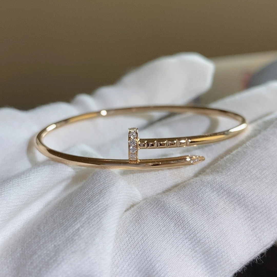 钻石手镯18K金镶嵌16/17圈口