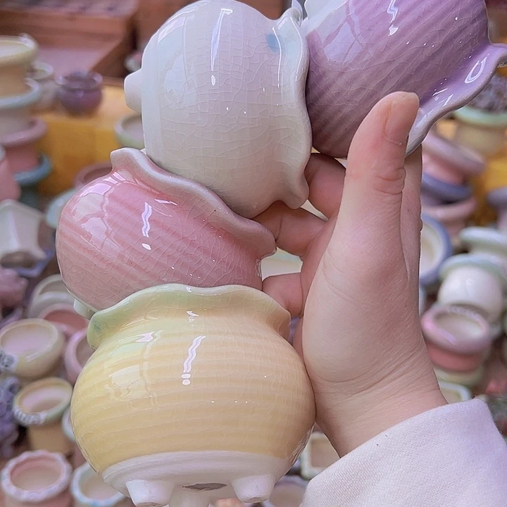 红陶陶瓷花盆当场满12包邮