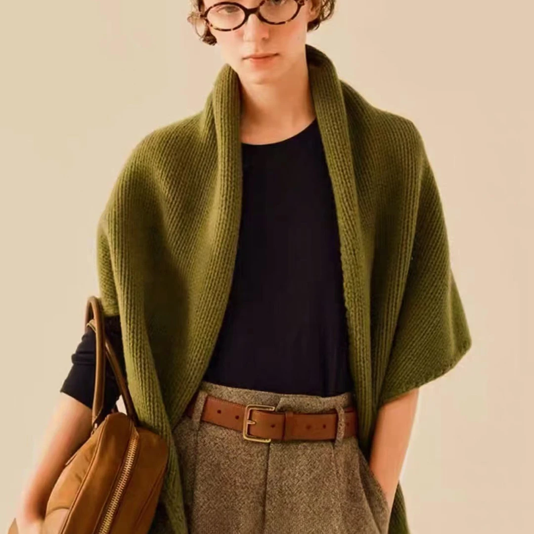 100%羊毛泡菜款主推街头单色围巾披肩简约外搭加厚网红