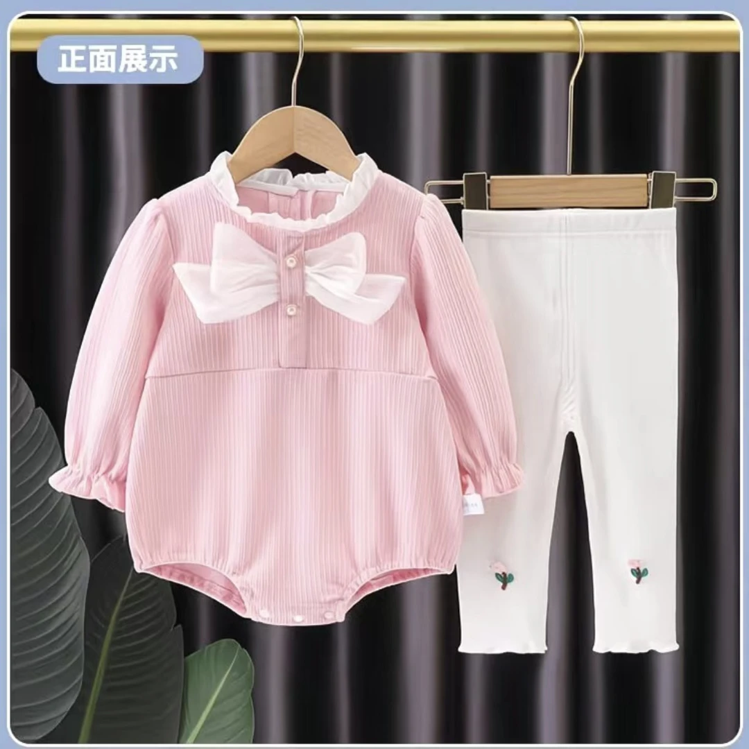 爬服哈衣菱形小兔保暖蝴蝶衣幼儿冬季加厚秋冬季
