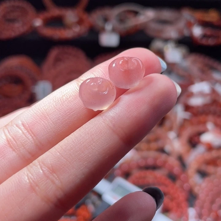 南红玛瑙未镶嵌祥云锁1224