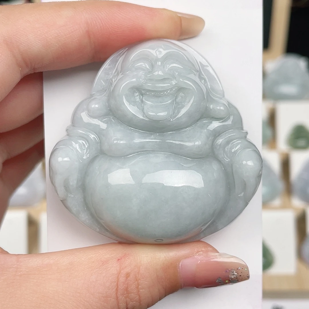 翡翠未镶嵌颈饰佛公（有棉）