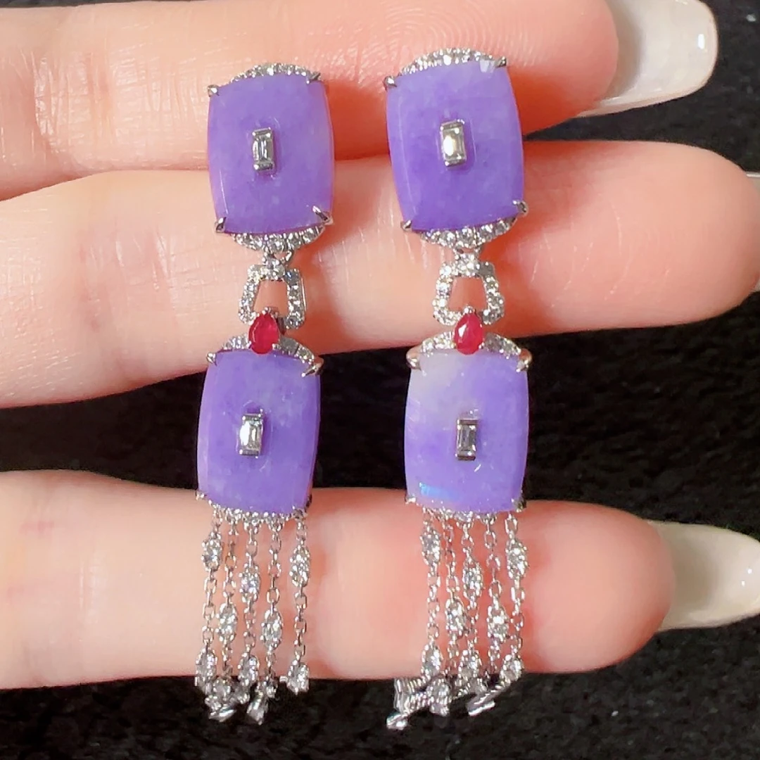 翡翠18K金镶嵌耳饰签收后24小时鉴赏期，过时不退