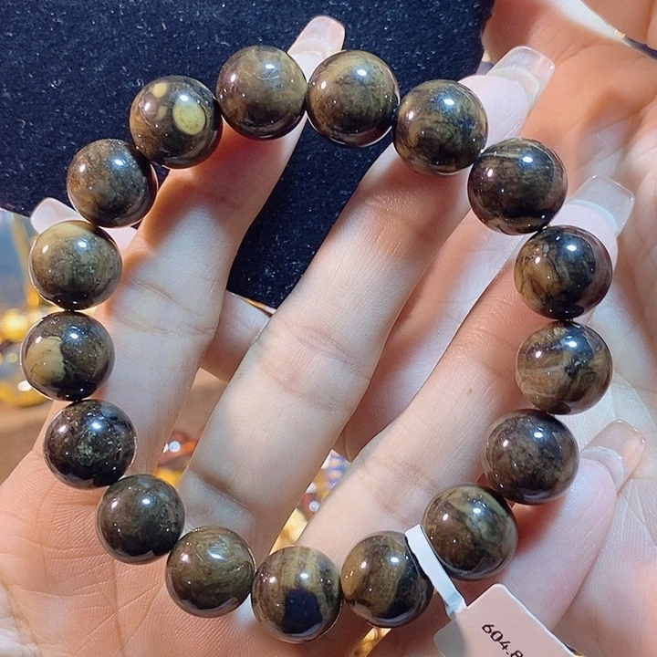 琥珀未镶嵌珠宝奇石根珀手串12