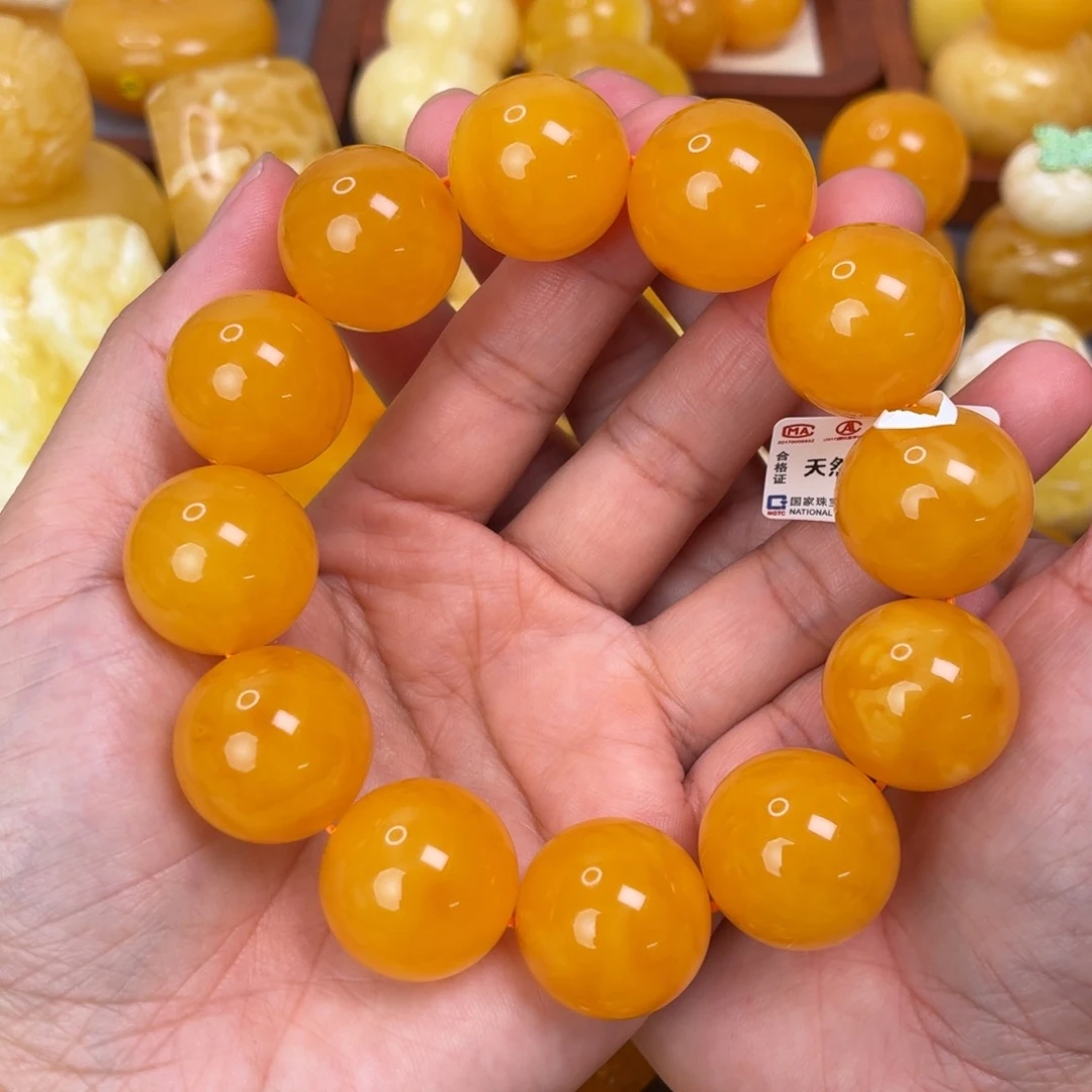 蜜蜡未镶嵌吊坠(不含链)20橘红手串