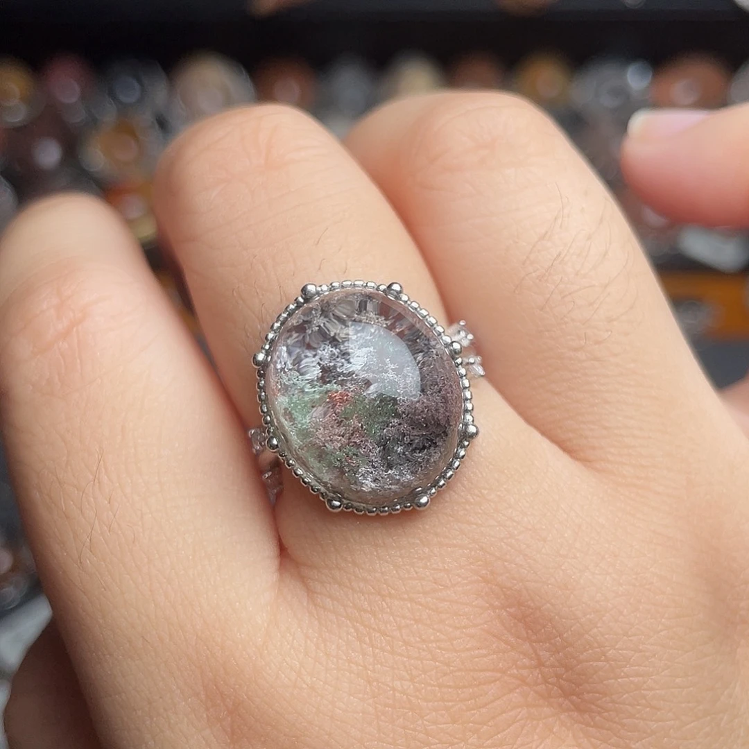 水晶戒指银S925镶嵌