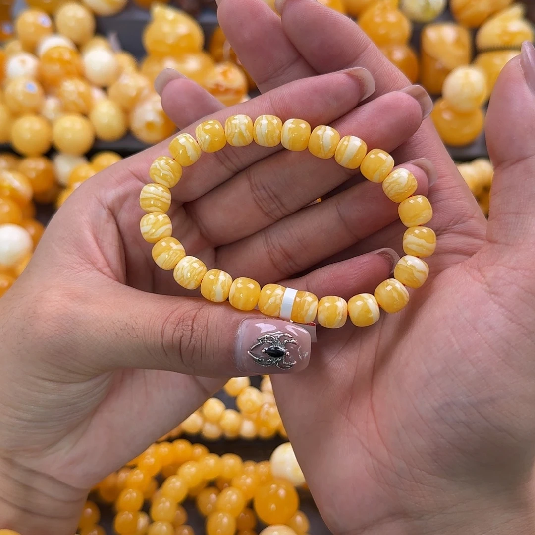 蜜蜡未镶嵌珠宝奇石同料9mm