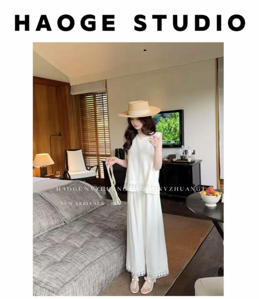 浩哥女装铭顺●悠闲度夏休闲裤预X5TZ0264A-CK气质夏季法式设计感