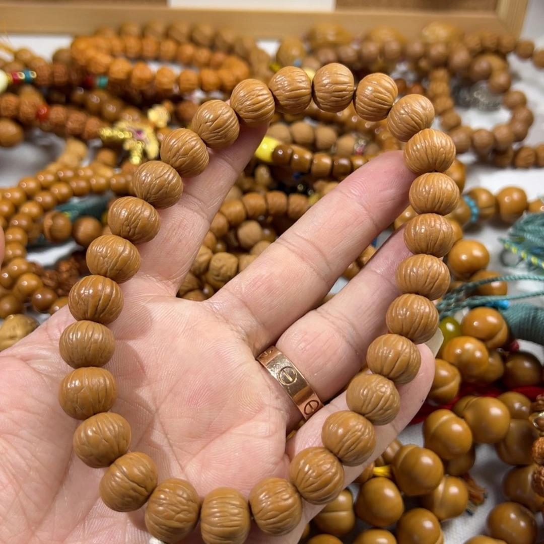 猴头核桃手串磨盘凤羽打好底13+全品带三通27颗