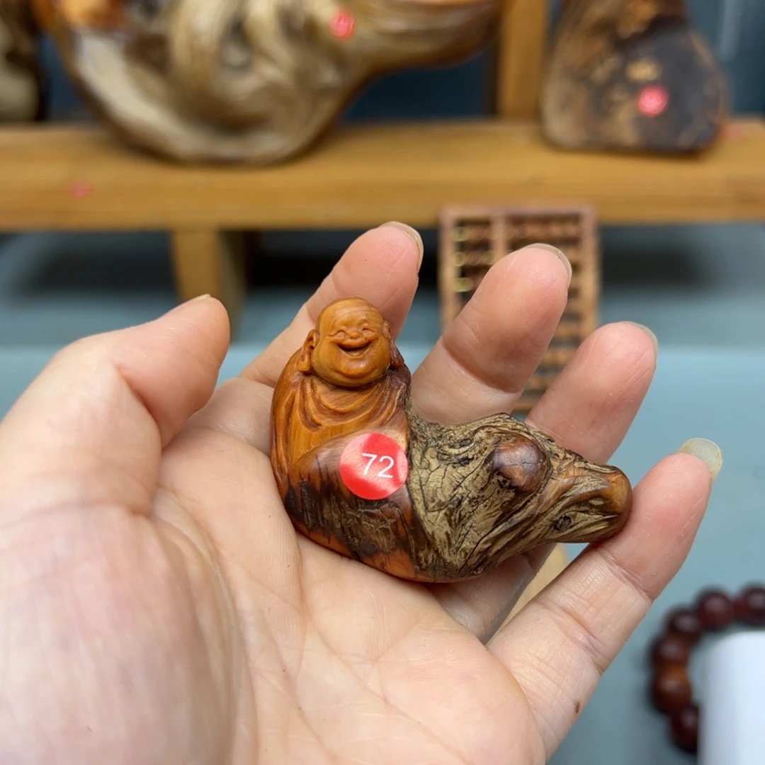 周***木崖柏木摆件手把件