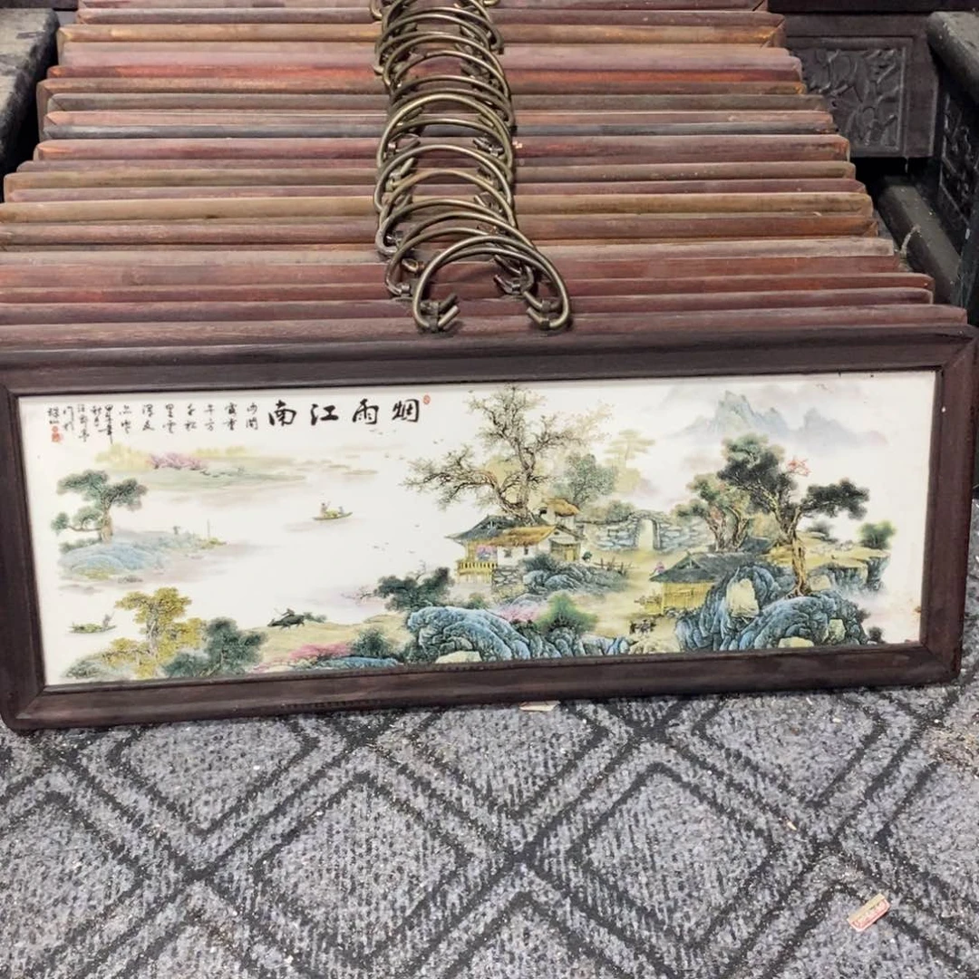 瓷片53*21 景德镇瓷板画柴窑烧制