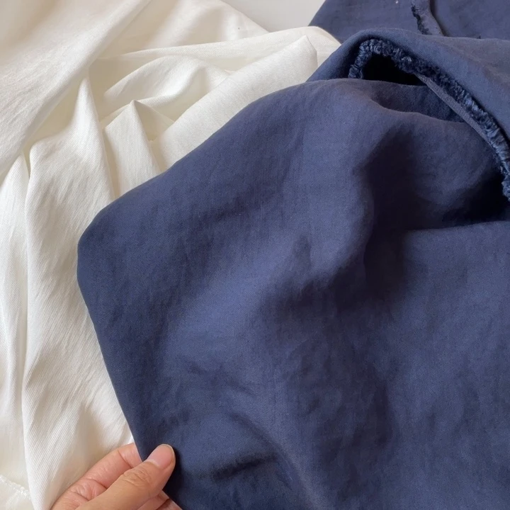 天丝（莱赛尔纤维）藏蓝色砂洗天丝棉1.5米