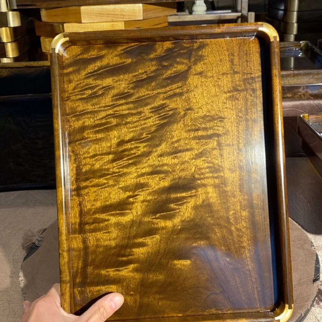 阴沉木金丝楠木文盘