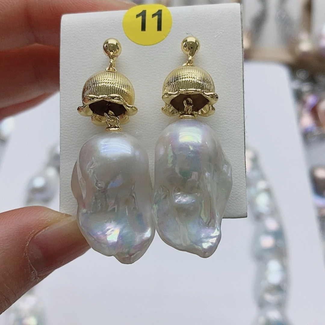 【闪购商品】银S925镶嵌淡水珍珠耳饰
