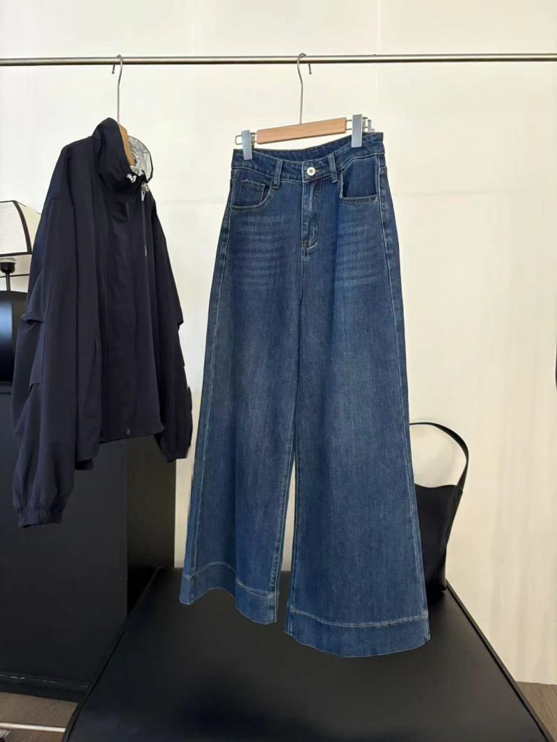 KZ5302 秋季气质通勤百搭微喇显瘦牛仔裤女 98-100