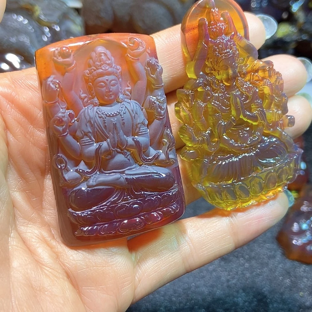 未镶嵌颈饰琥珀故***水观音