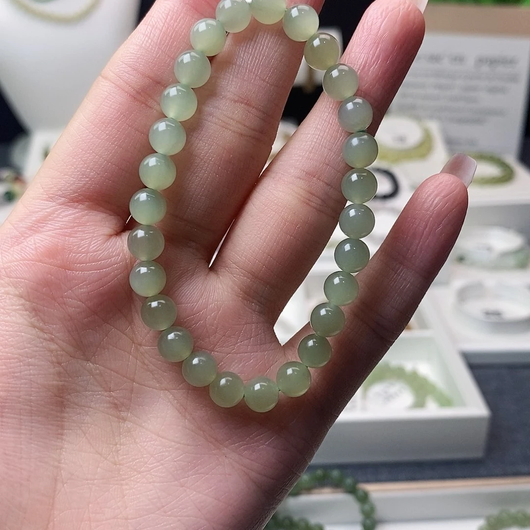 捡***盆未镶嵌手绳和田玉