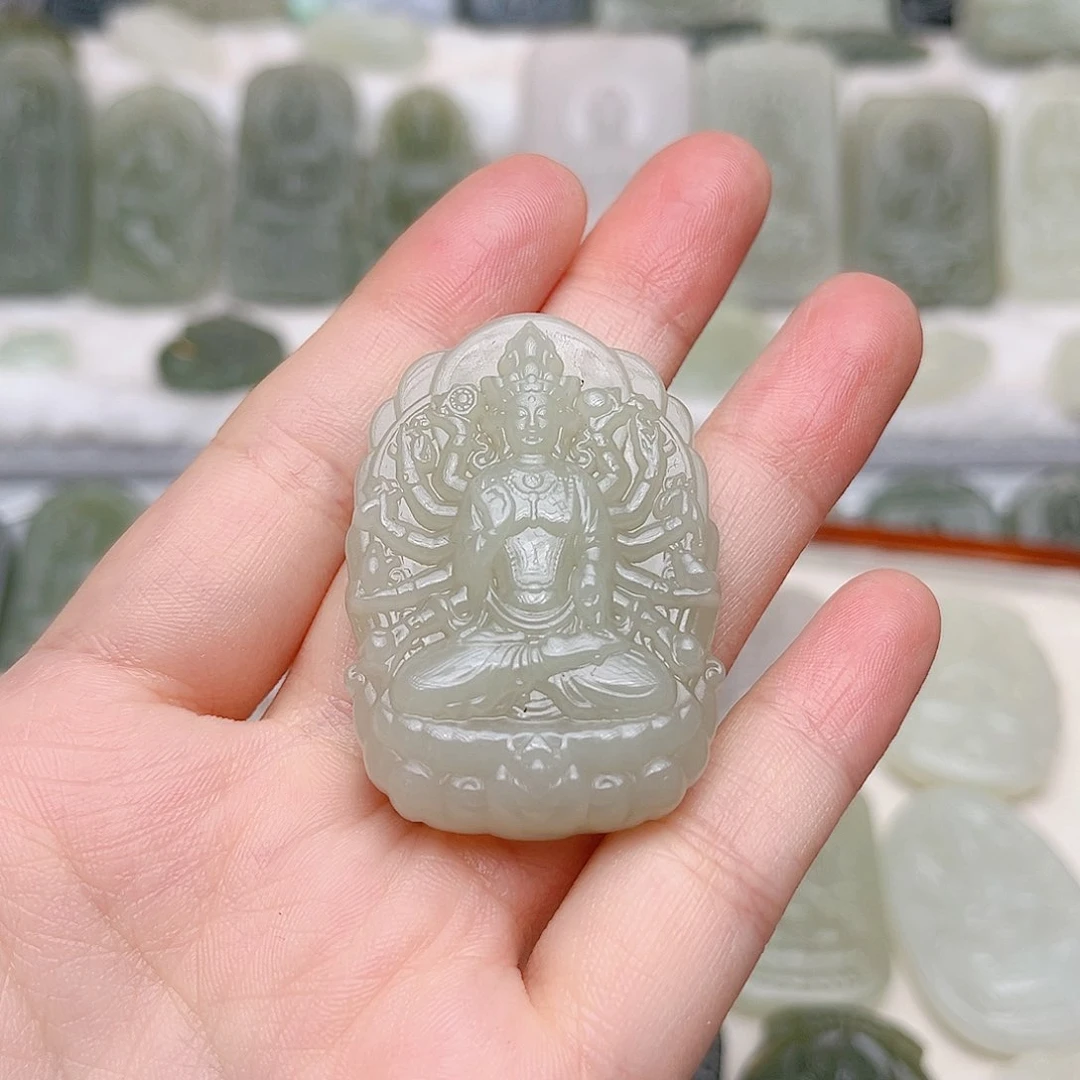 和田玉未镶嵌颈饰@*子