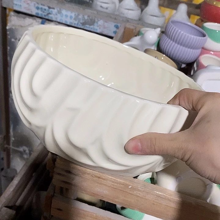 摆件陶陶盆有孔 瑕疵介意勿拍