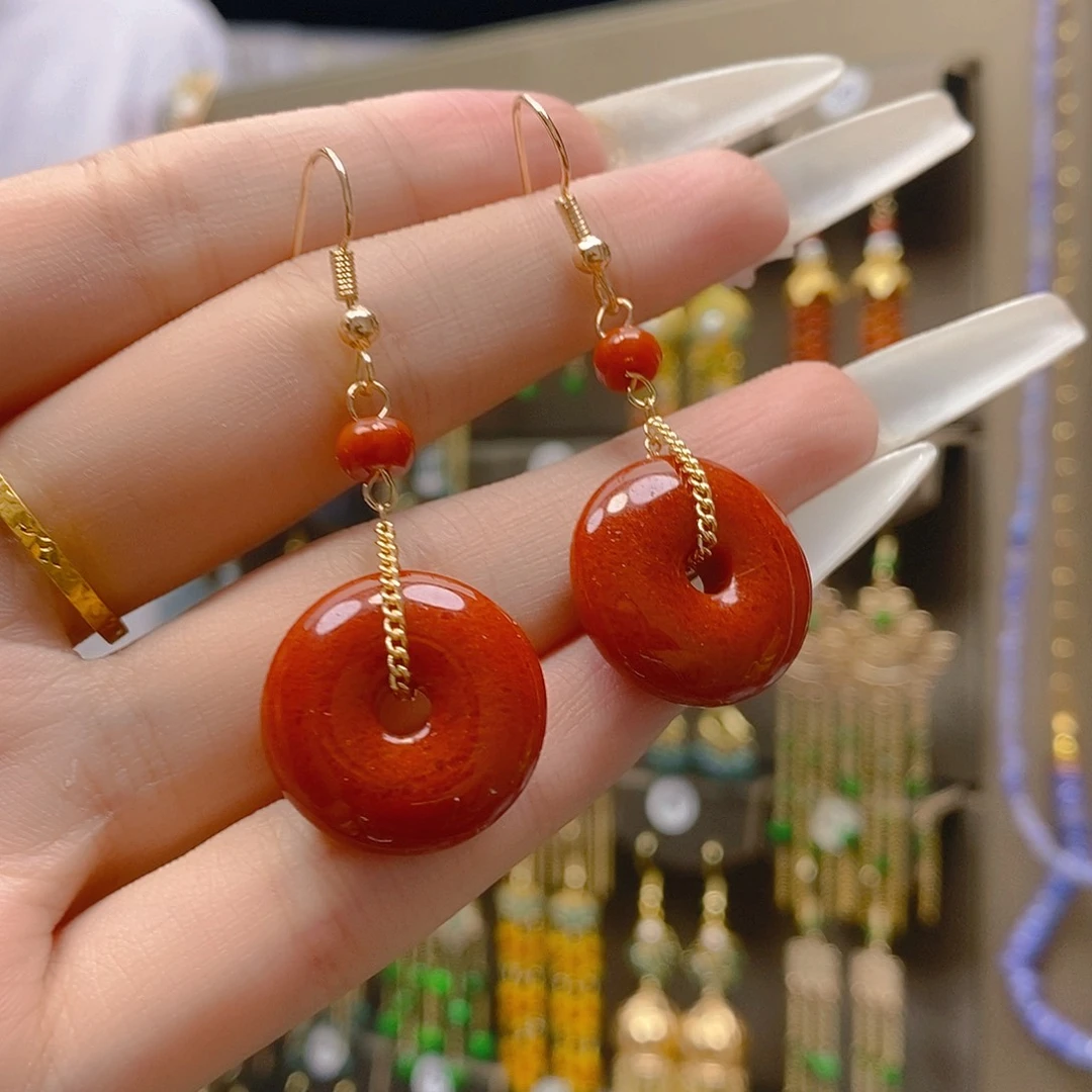 翡翠合金耳饰翡翠