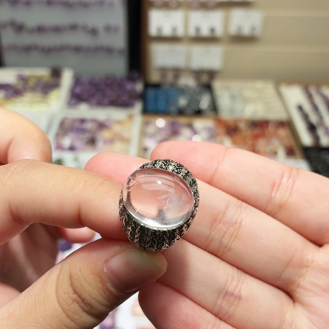 未镶嵌水晶吊坠(不含链)成品 蓝针 戒指