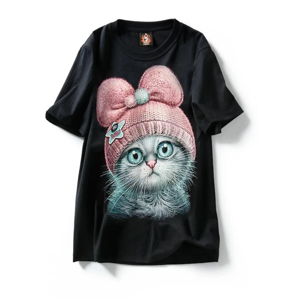 头套猫 大图夜光短袖 工作室设计款