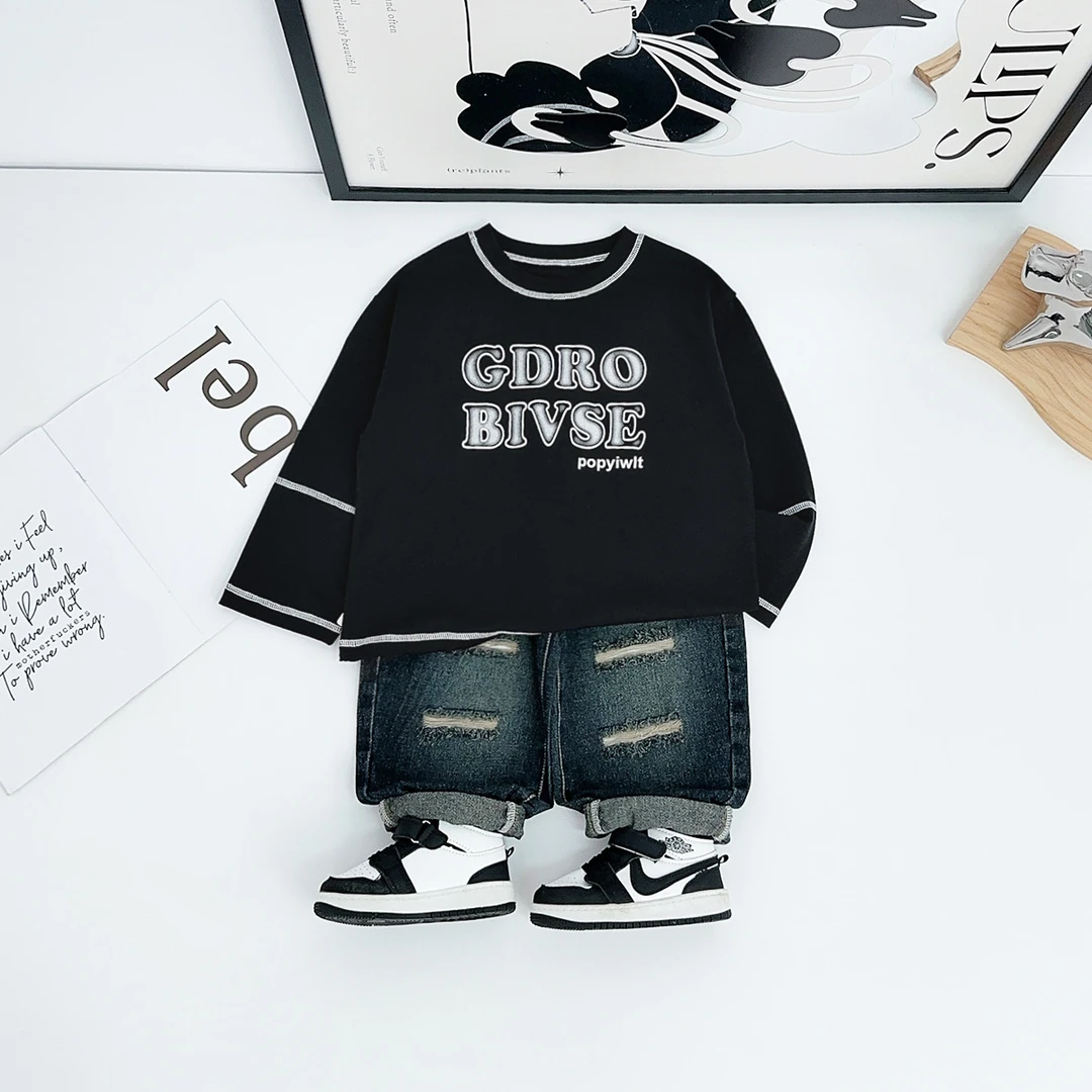 男童秋长袖T恤2025新款秋装儿童秋冬打底衫 DMC8109 悠悠童话童装