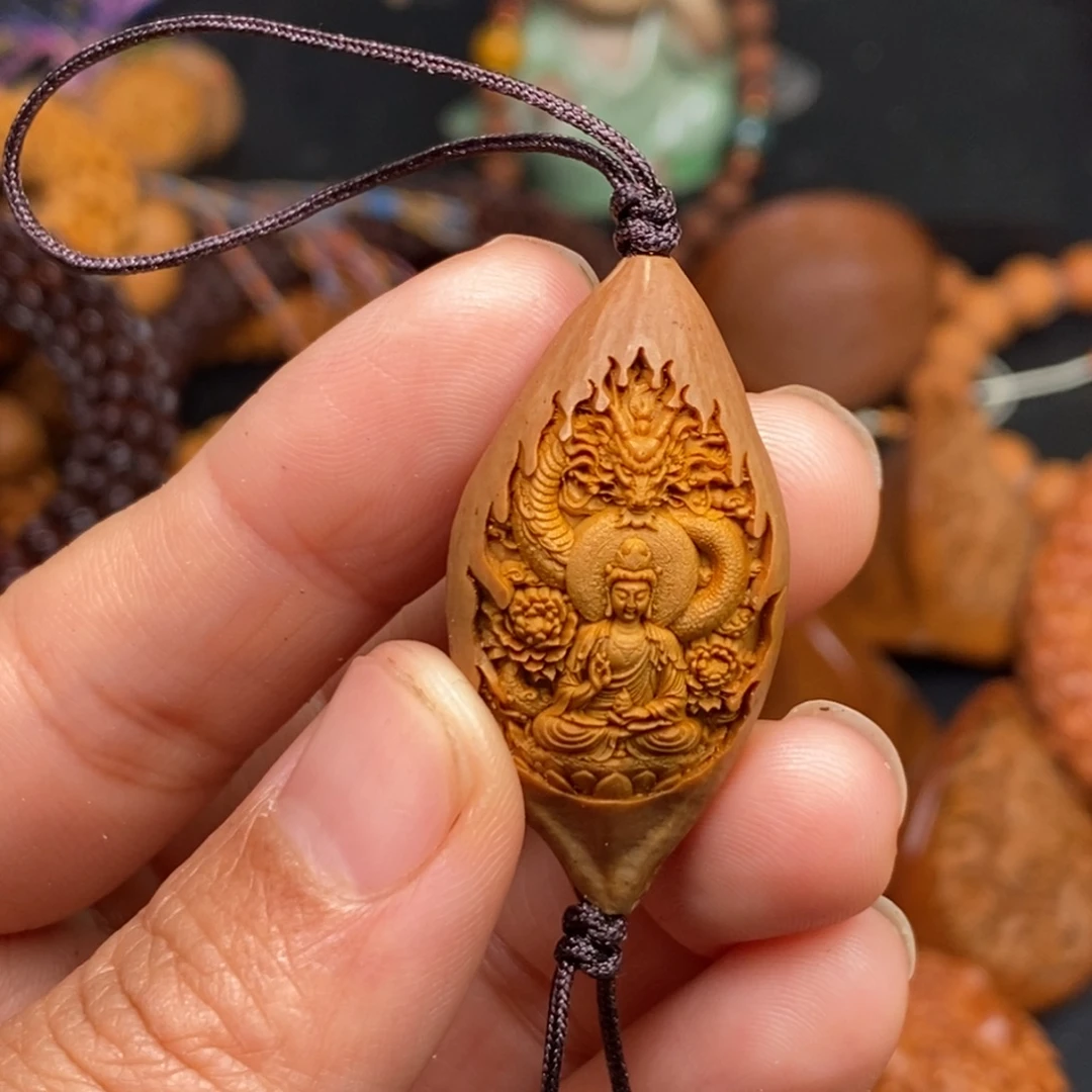 菩提籽类橄榄核雕刻手串橄榄核雕刻
