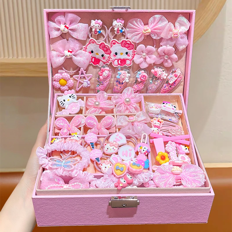 【儿童】库洛米儿童发卡礼盒小女孩发夹头绳宝宝发饰套装首饰盒