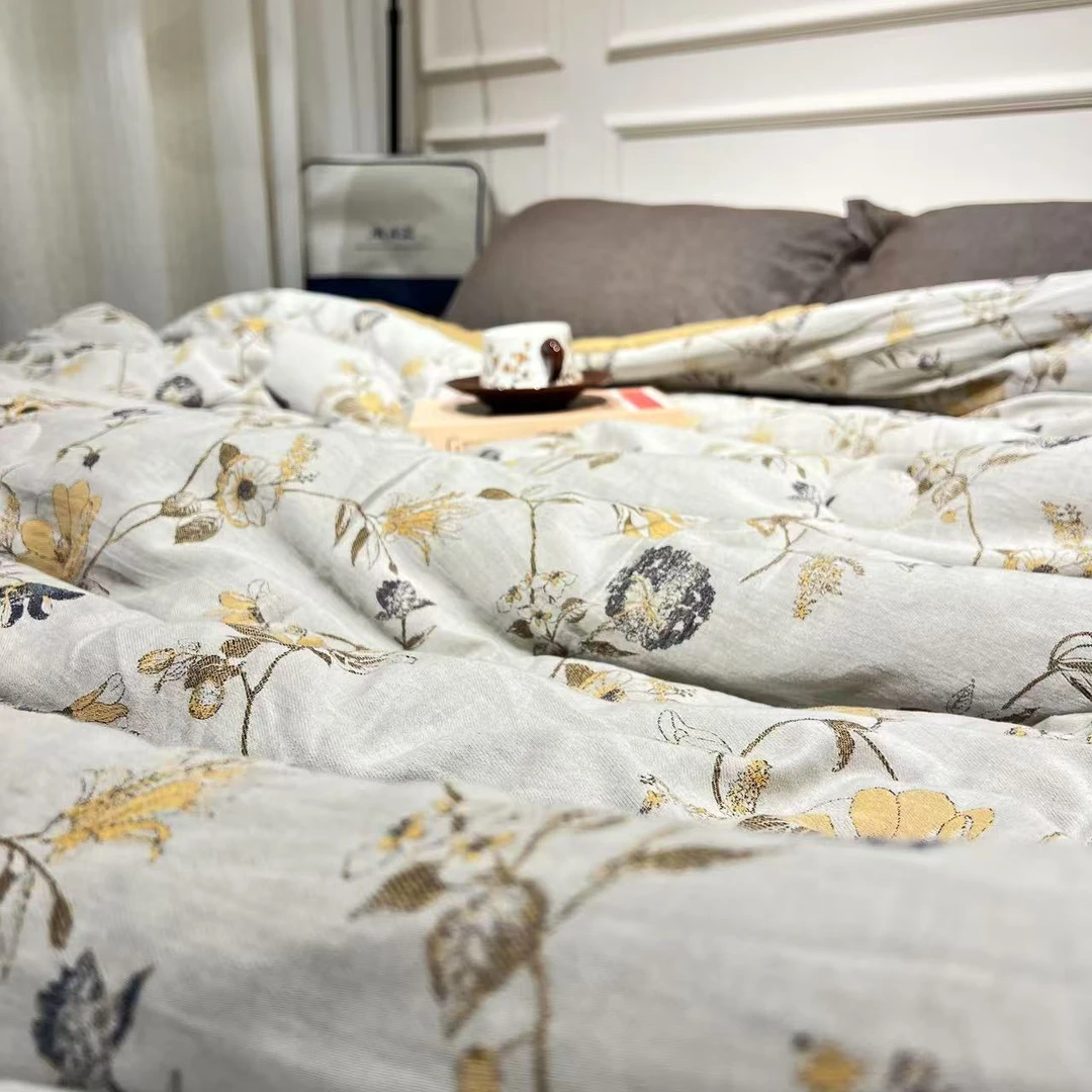 【蒂花之秀-单人被】80支简约轻奢抗菌中古风系列床品