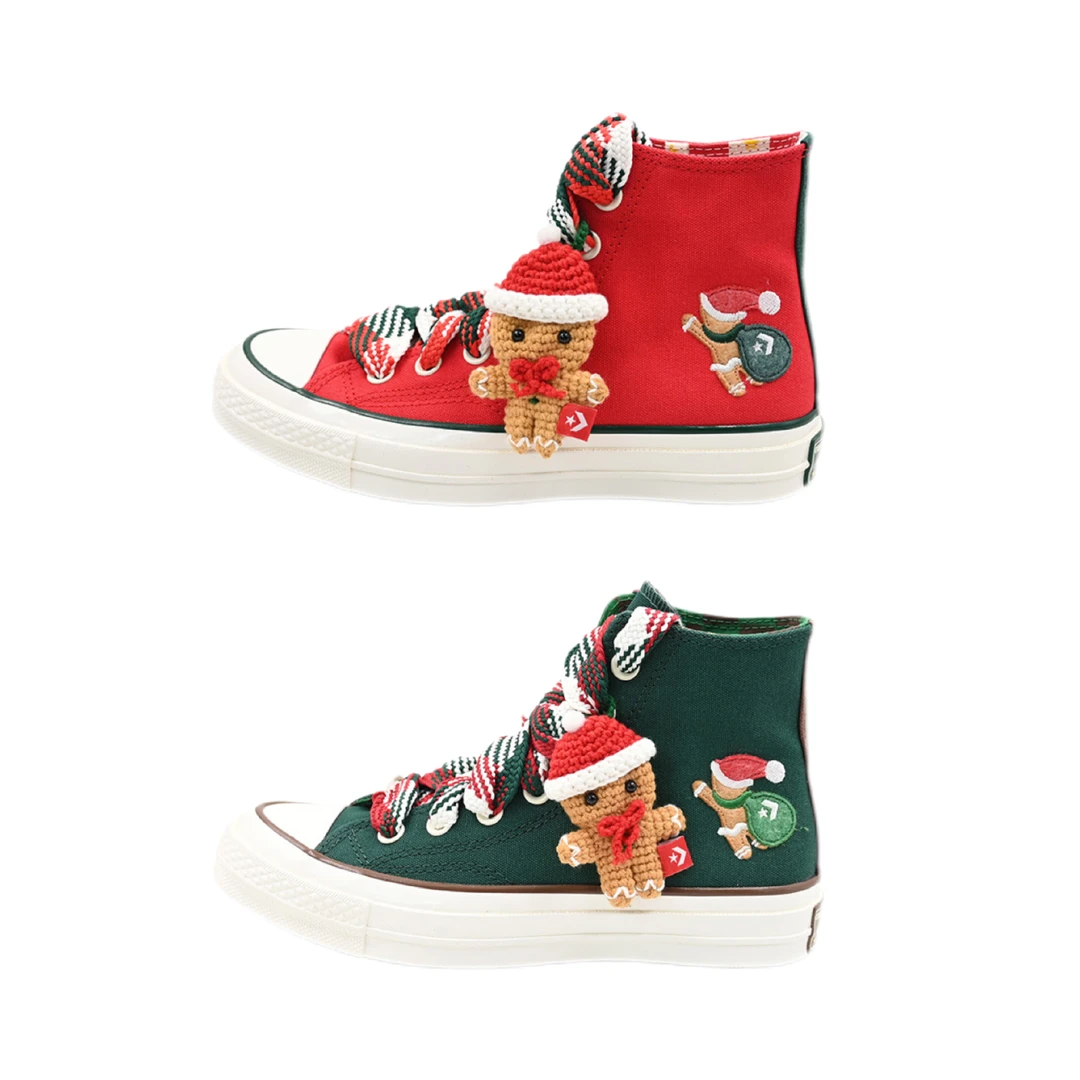 Converse/匡威1970s圣诞限定红绿情侣男女鞋雪人帆布鞋A12454C
