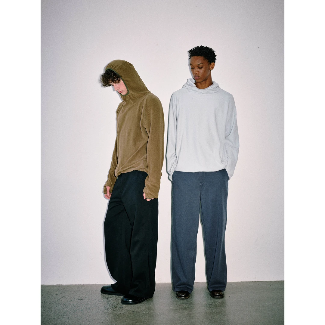 Anniehall25fw base layer华夫格抓绒户外跑步连帽打底机能卫衣