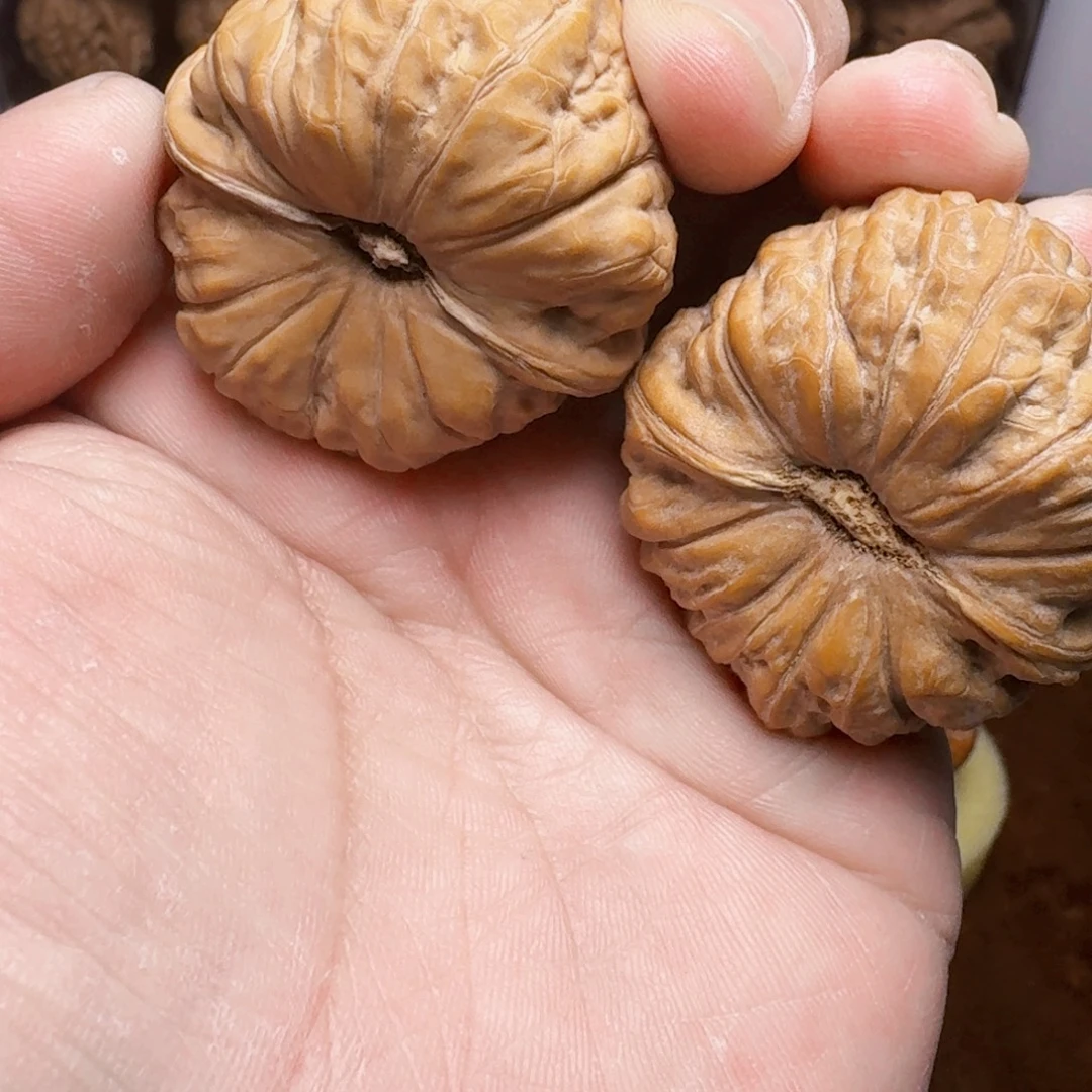 z***.南瓜墩手把件麻核桃