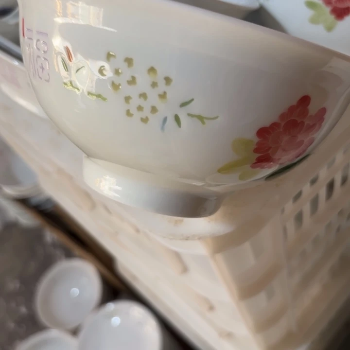 青瓷景德镇陶瓷面碗两只微瑕