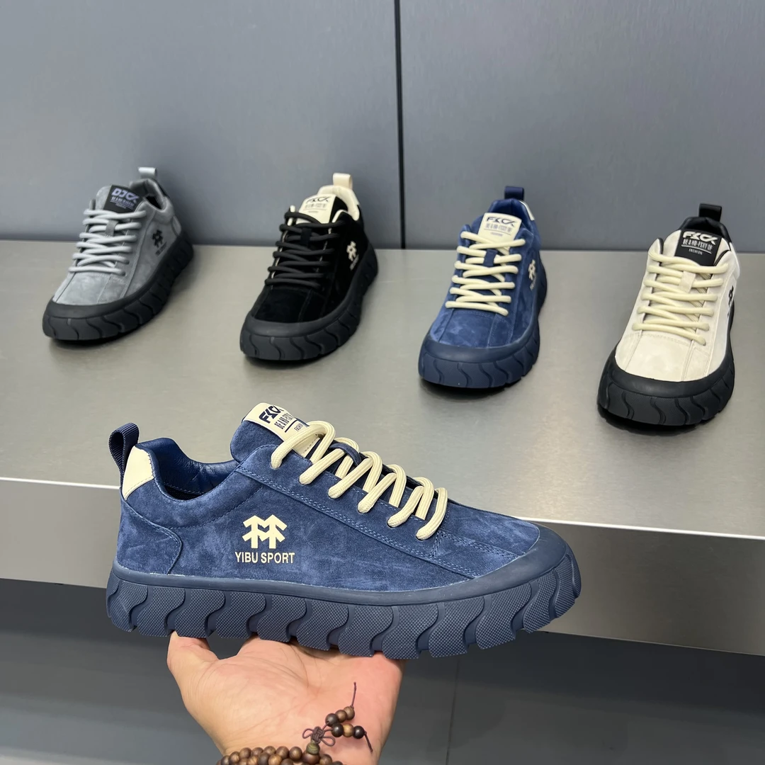 77-519秋季新款韩版低帮男鞋皮面舒适百搭休闲鞋男士板鞋