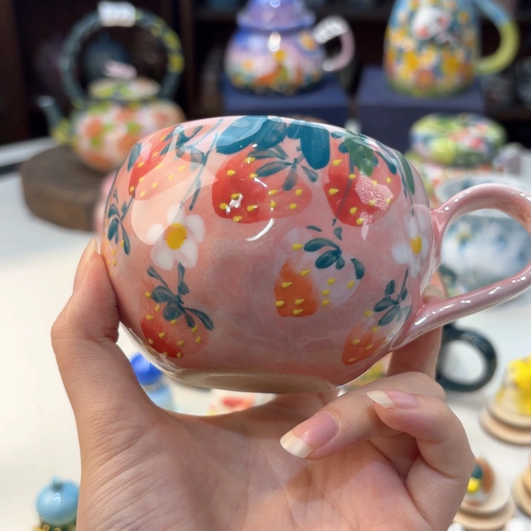 景德镇手绘高温釉下彩陶瓷茶具