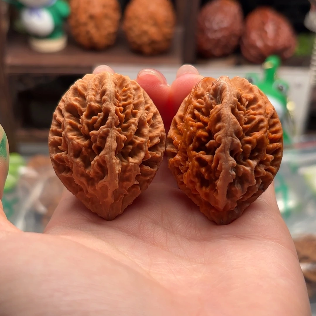 文玩核桃把件小楸千花皮77