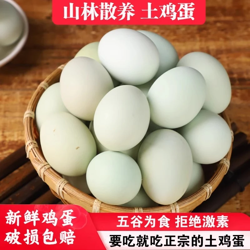 【乌鸡绿壳蛋50枚装】谷物散养无抗可生食土鸡蛋孕妈宝宝辅食做月子