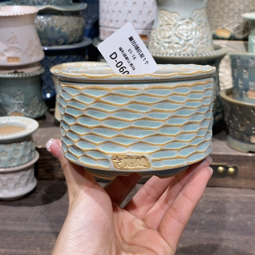 七里烧花盆1-16-060口径8