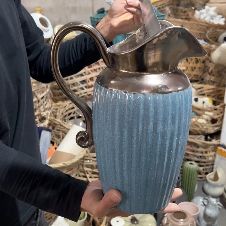 陶瓷花瓶摆件外贸出口（微瑕）高30口11公分上釉不均