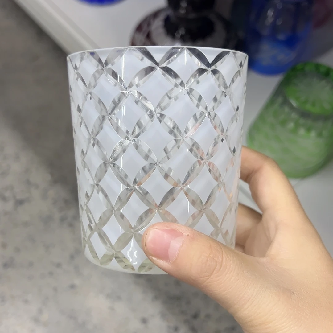 水晶玻璃平底款微瑕两个