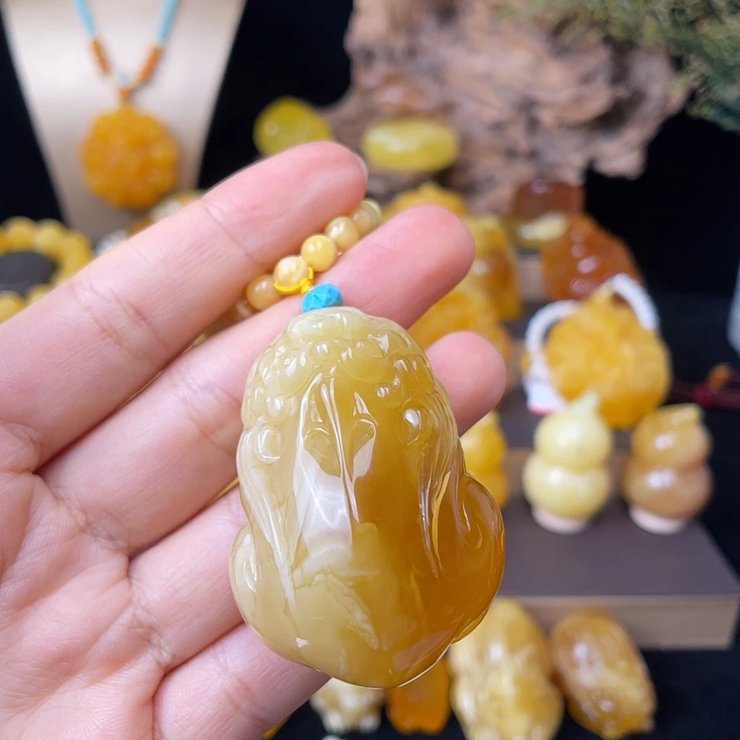 琥珀未镶嵌珠宝奇石