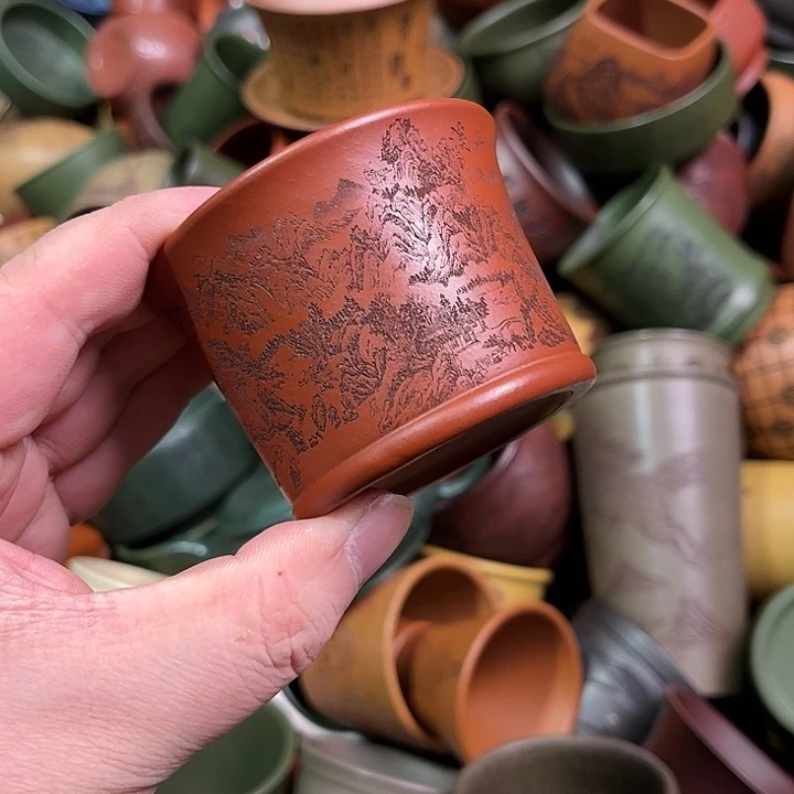 紫砂茶杯全手工紫砂主人杯