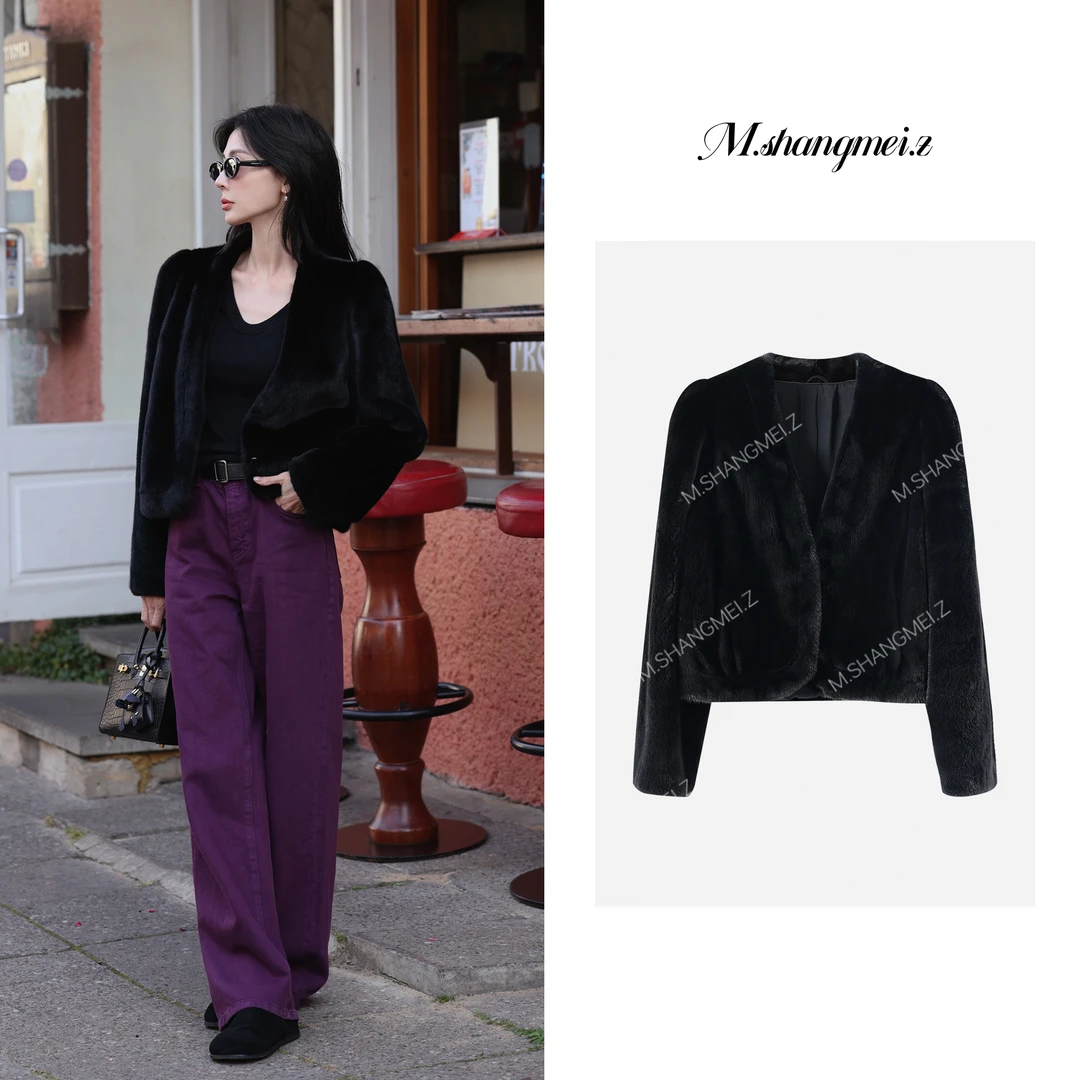 M.SHANGMEI.Z/沐熙【黑金奢品】美大哥宝嘉美水貂高品质皮草X082918