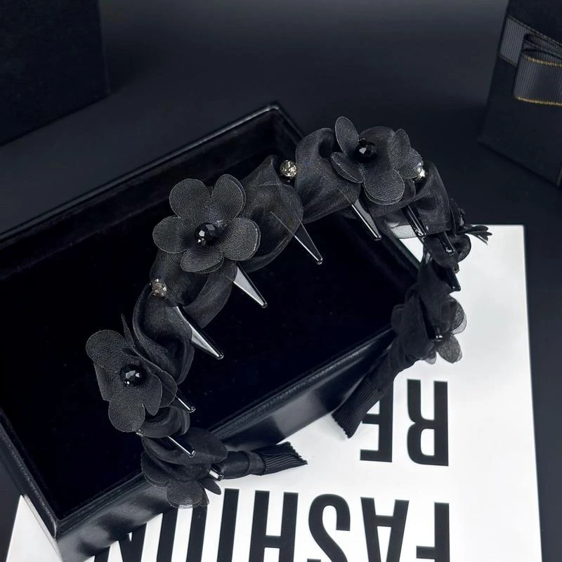 【花开纱梦】发箍精致高级感头箍带齿防滑显脸小盘发卡