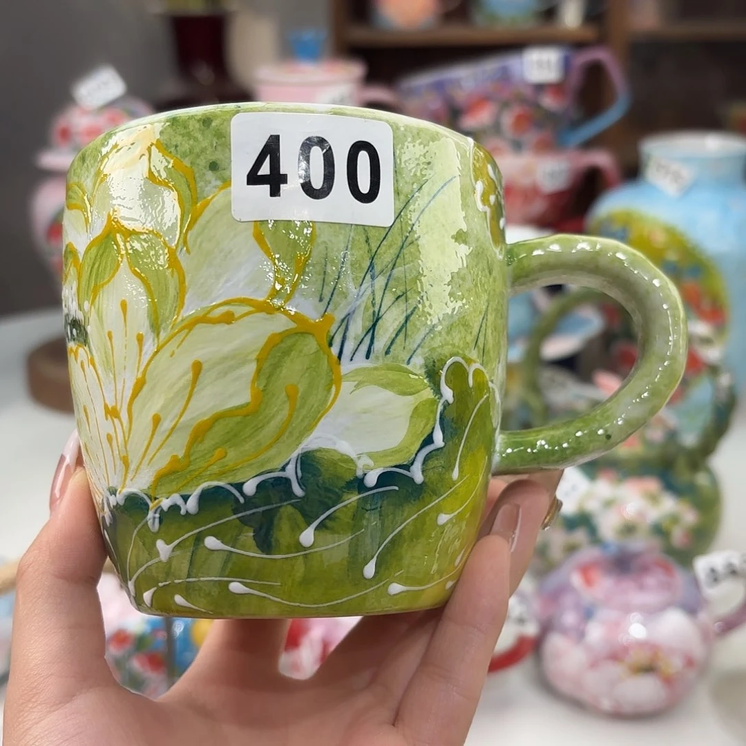 瓷片景德镇手绘高温釉下彩陶瓷茶具