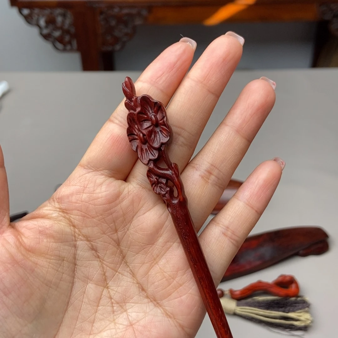 小叶紫檀手串/手链梅影发簪