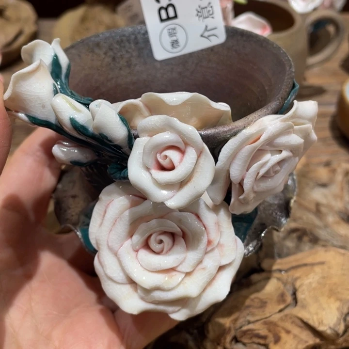 手工制作陶瓷茶具茶杯青蛙