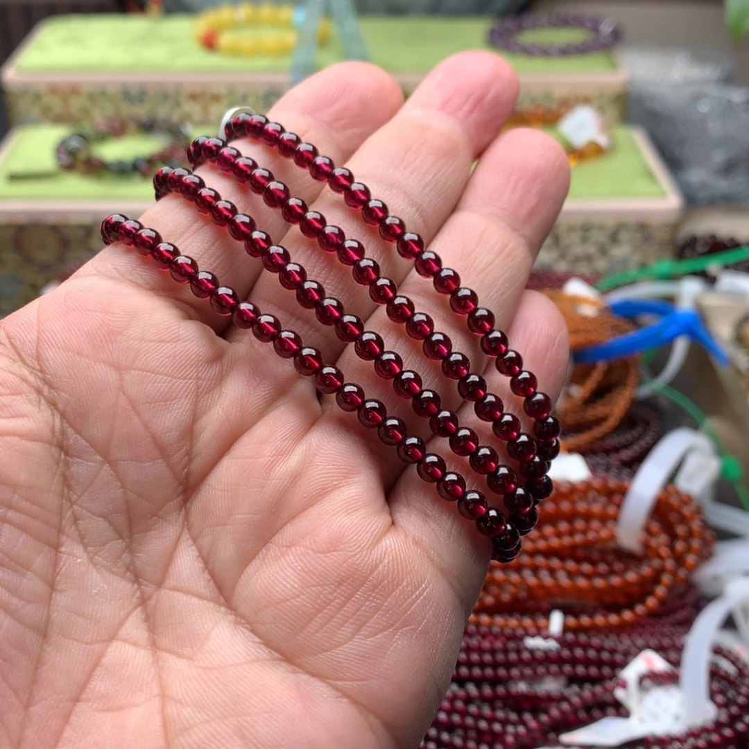 石榴石未镶嵌手串4.3